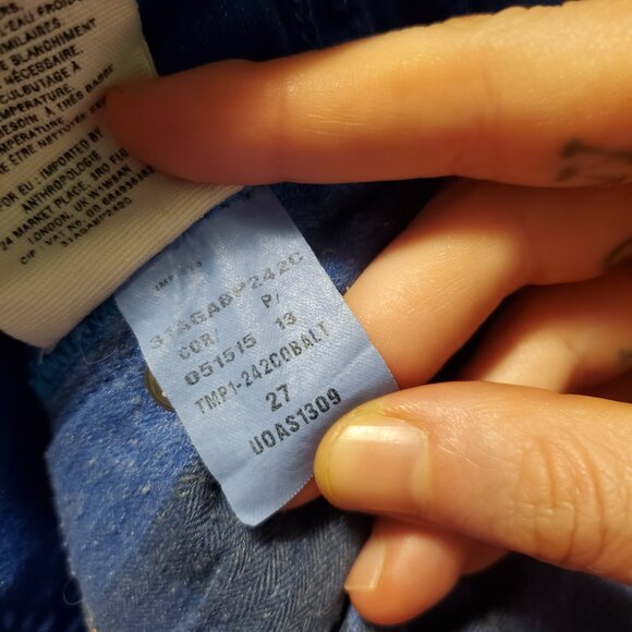 Anthropologie Pilcro and The Letterpress Stet Fit Jean Denim Shorts Cobalt Blue - Picture 13 of 15